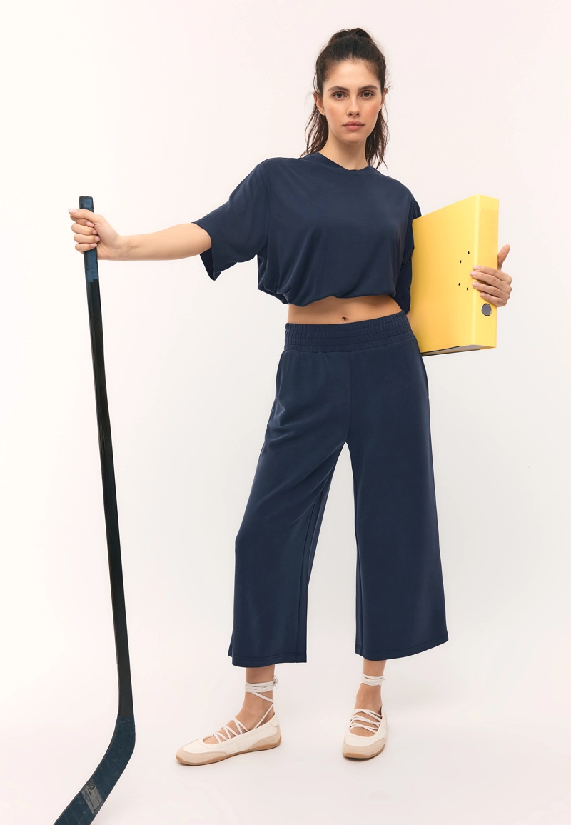 Брюки-кюлоты из мягкой ткани