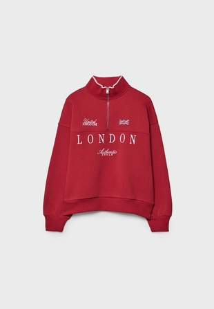 Толстовка на молнии с вышивкой- Заказать в России