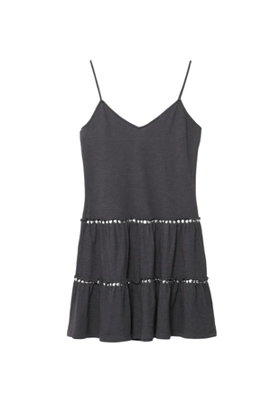 Платье с воланами и заклепками- Заказать в России