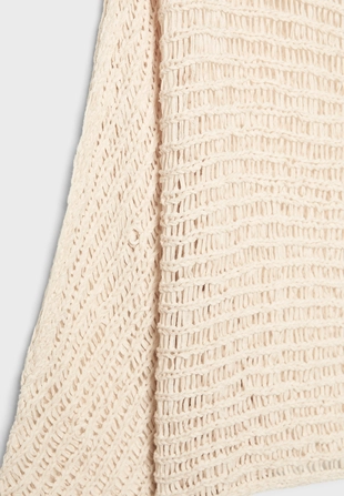 Вязаный свитер-накидка с лентой- Заказать в России