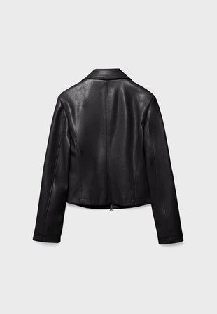 Приталенная куртка из искусственной кожи- Заказать в России