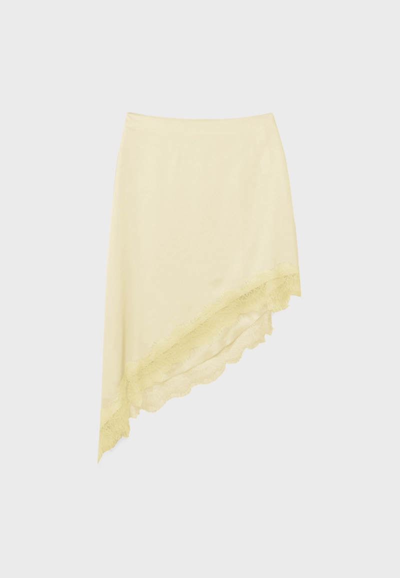 Асимметричная юбка из сатина