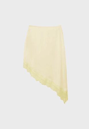 Асимметричная юбка из сатина- Заказать в России