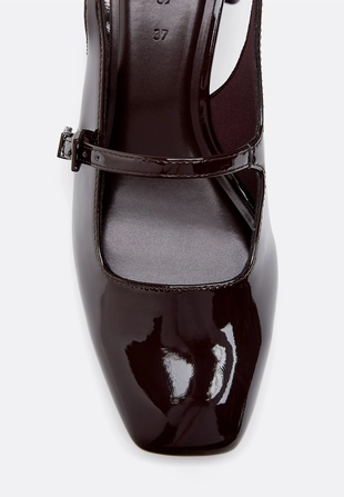 Туфли на блочном каблуке mary jane- Заказать в России