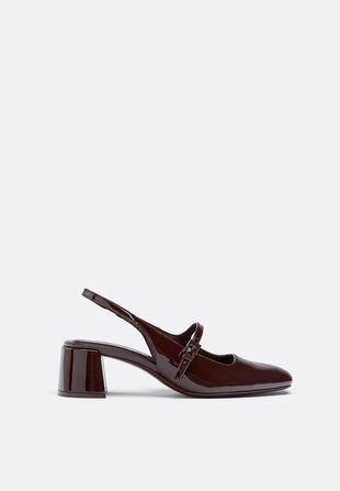 Туфли на блочном каблуке mary jane- Заказать в России