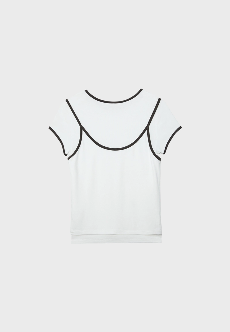 Футболка с контрастными деталями