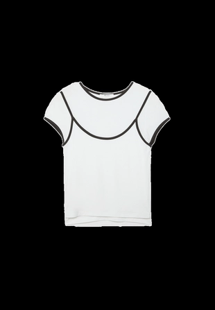 Футболка с контрастными деталями- Заказать в России