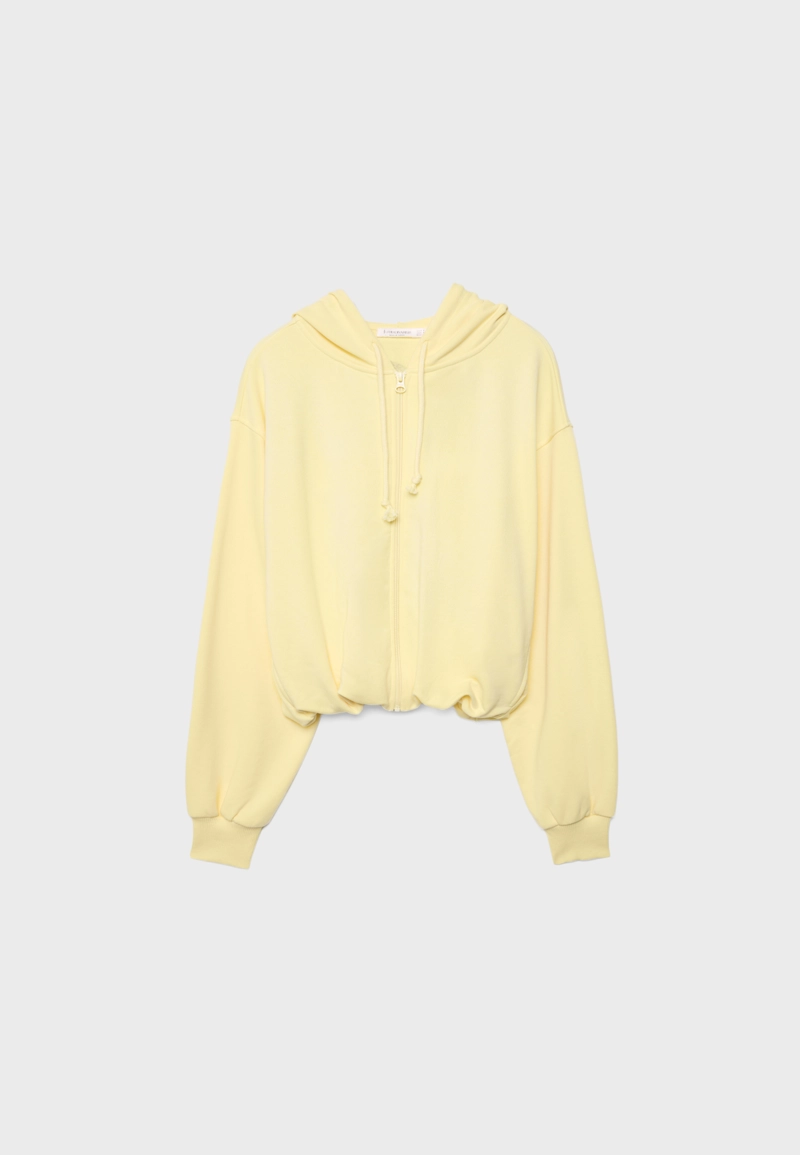 Толстовка-бомбер с принтом на капюшоне