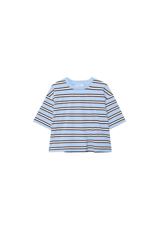 Полосатая футболка с короткими рукавами- Заказать в России
