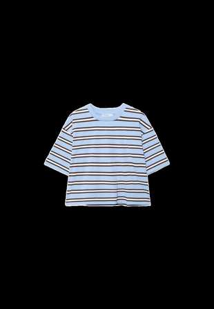 Полосатая футболка с короткими рукавами- Заказать в России