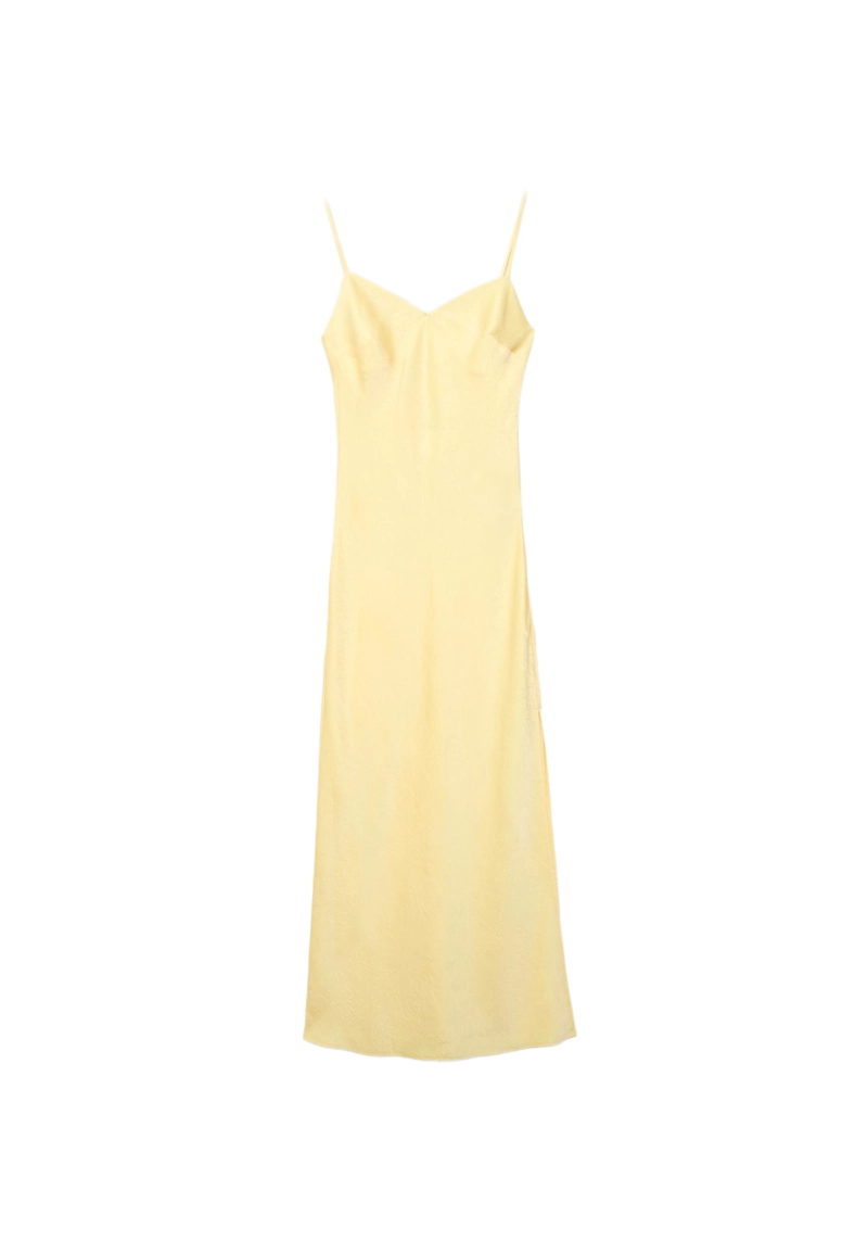 Атласное платье миди