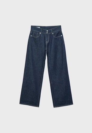 Джинсы с низкой посадкой и двойной пуговицей- Заказать в России