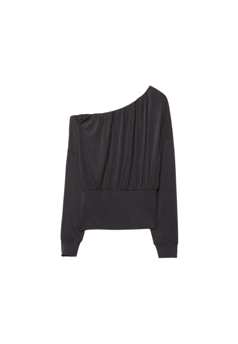 Асимметричная футболка с мягкой текстурой