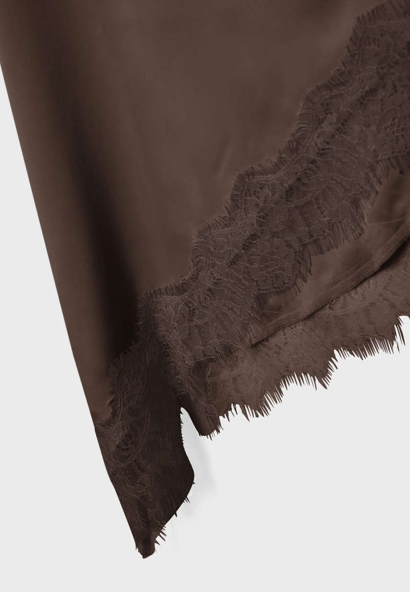 Асимметричная юбка из сатина