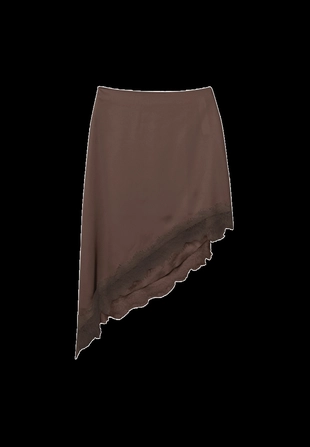 Асимметричная юбка из сатина- Заказать в России