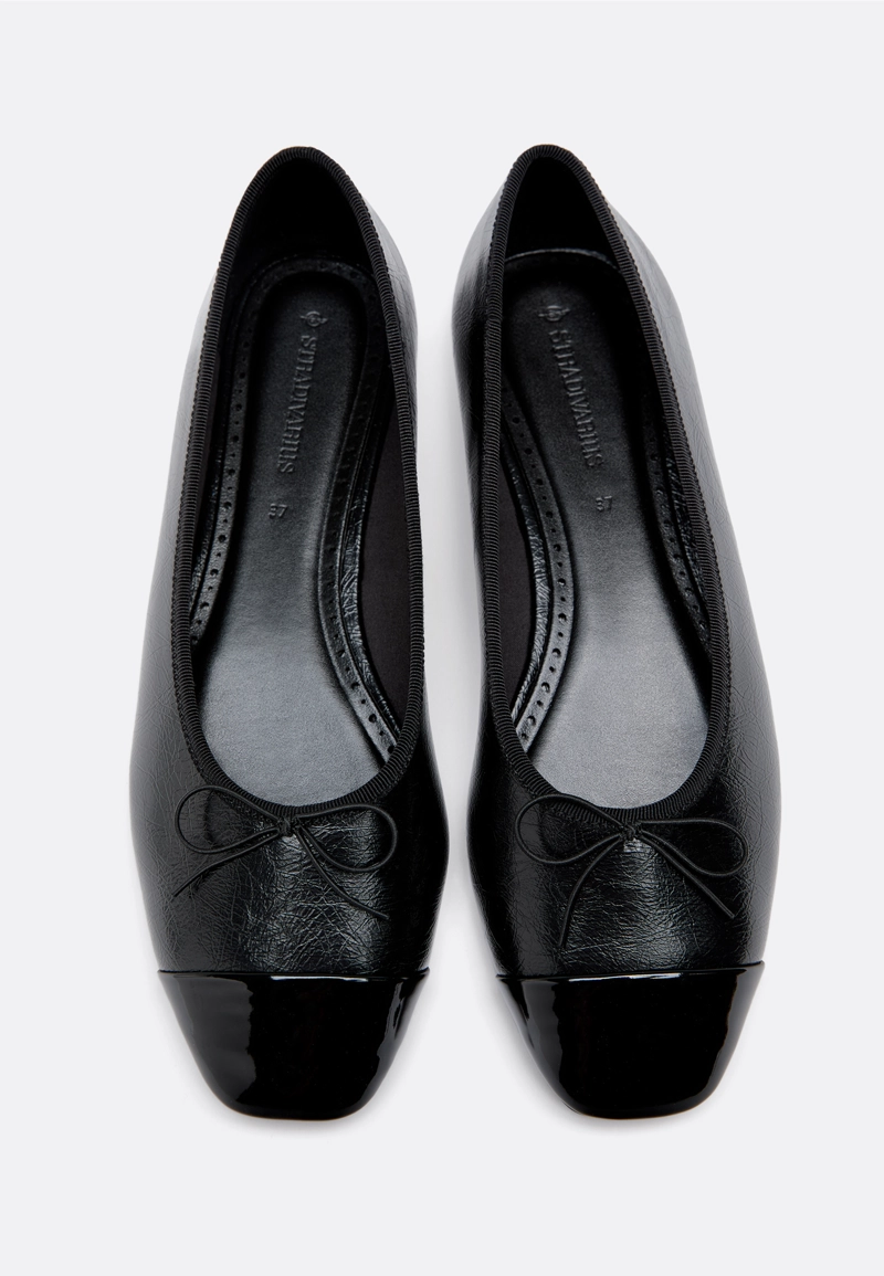 Балетки с бантом на носу