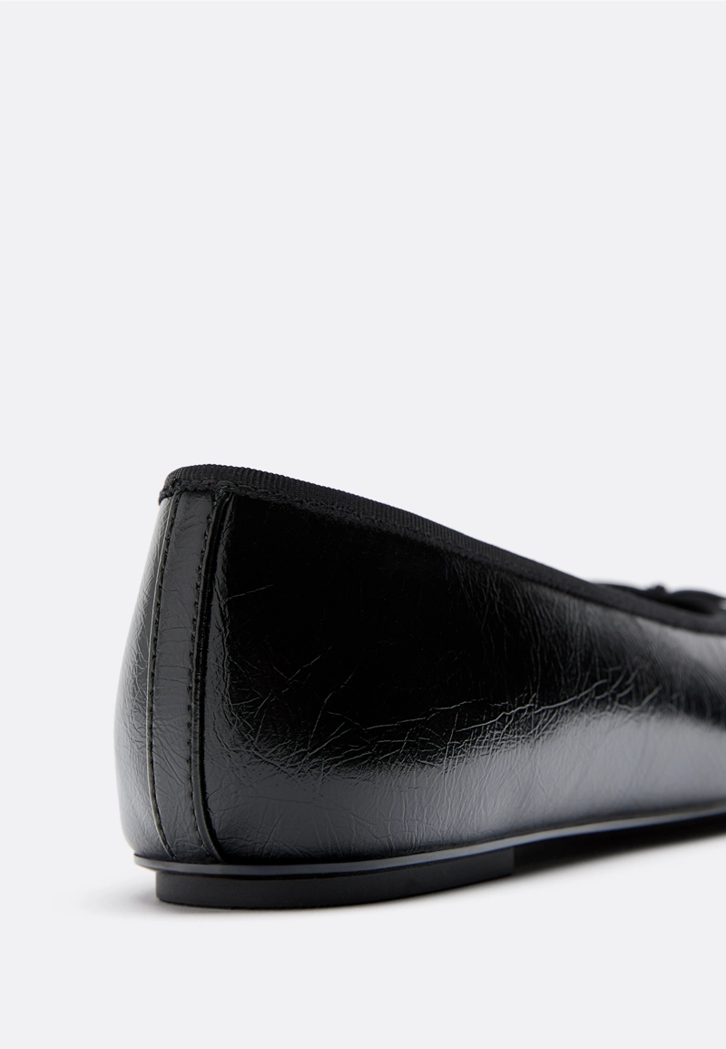 Балетки с бантом на носу