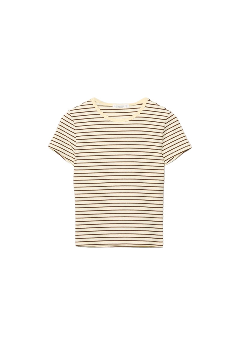 Базовая футболка зауженные в полоску