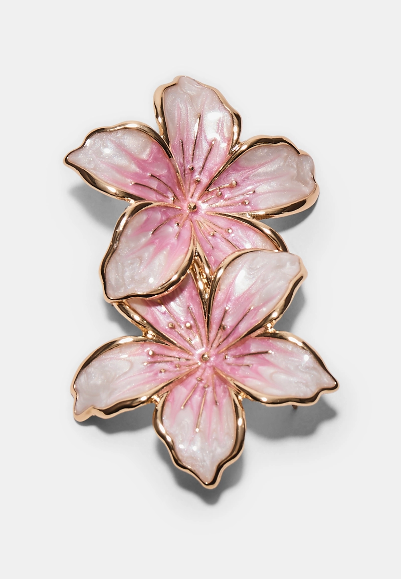 Серьги-цветы с эмалью