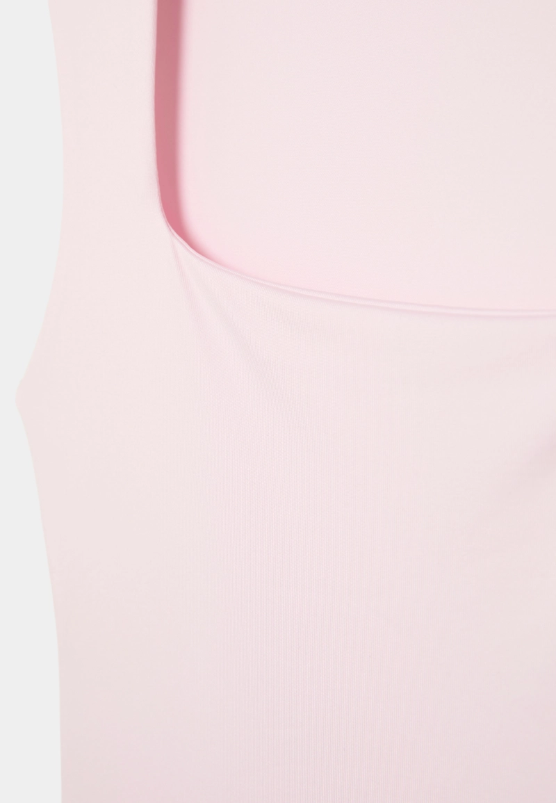 Боди из полиамида с квадратным вырезом