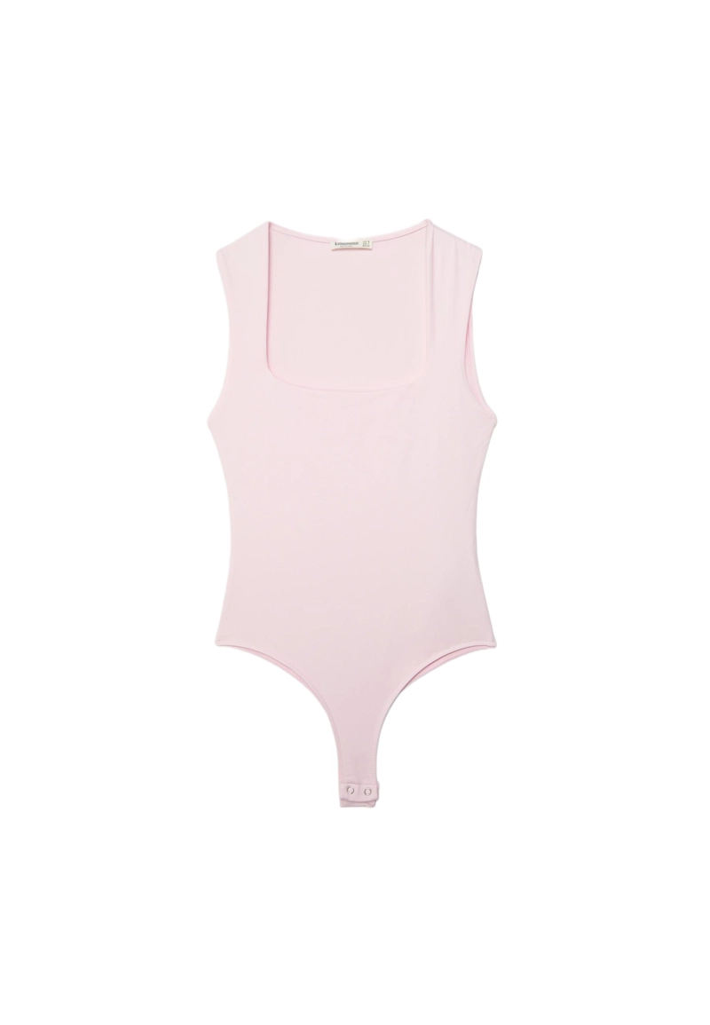 Боди из полиамида с квадратным вырезом