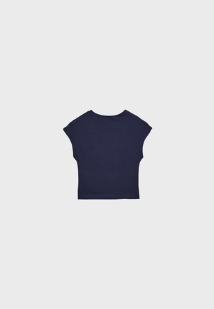 Базовая приталенная укороченная футболка- Заказать в России