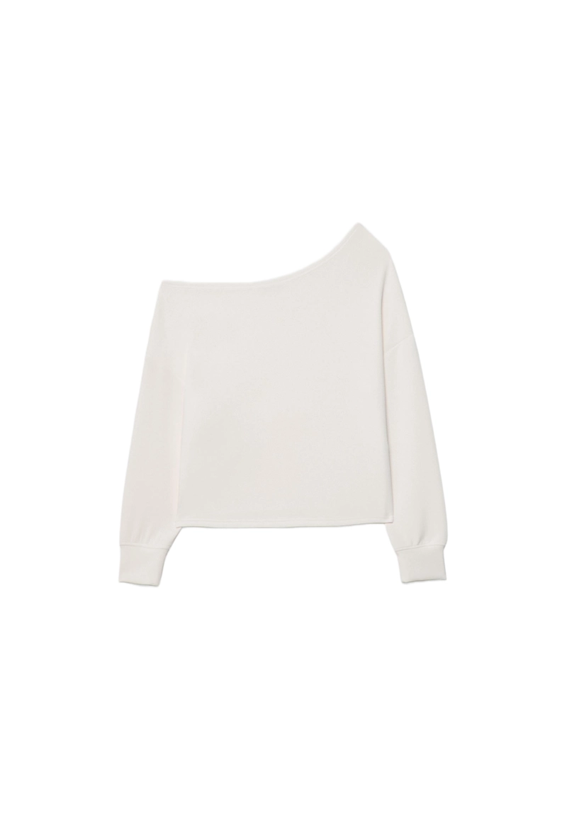 Толстовка с открытым плечом, мягкая на ощупь