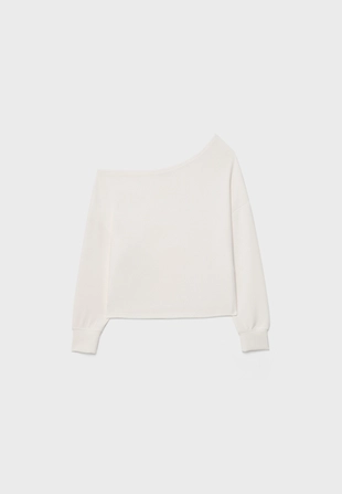 Толстовка с открытым плечом, мягкая на ощупь- Заказать в России