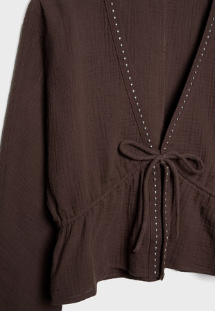 Рубашка с открытыми заклепками- Заказать в России