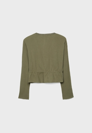 Рубашка с открытыми заклепками- Заказать в России