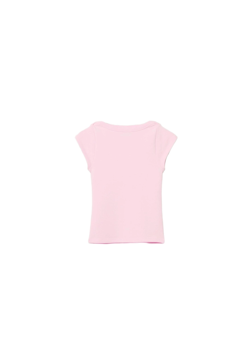 Базовая футболка с вырезом «лодочка»