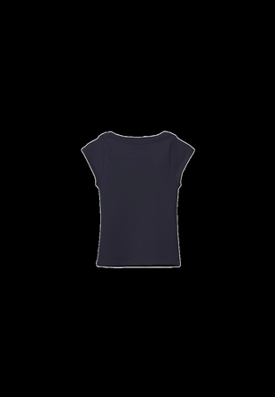 Базовая футболка с вырезом «лодочка»- Заказать в России