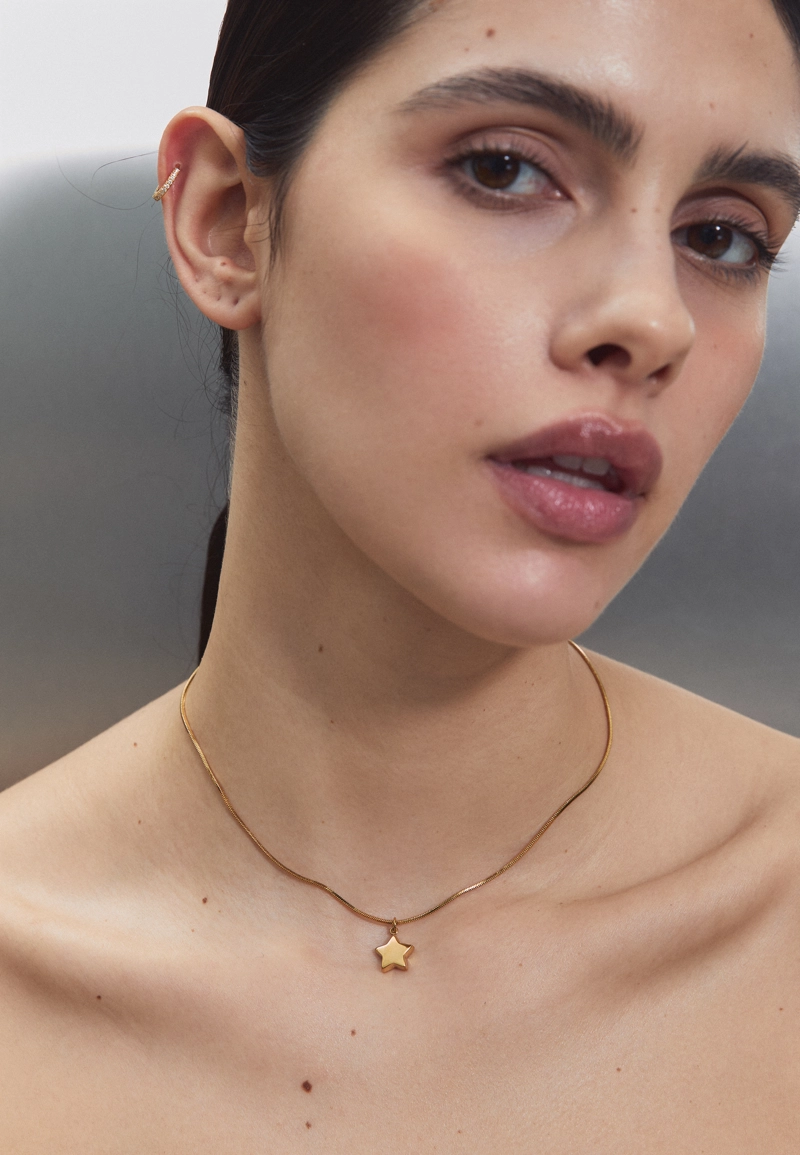 Набор из 2 водонепроницаемых ожерелий со звездой и сердцем