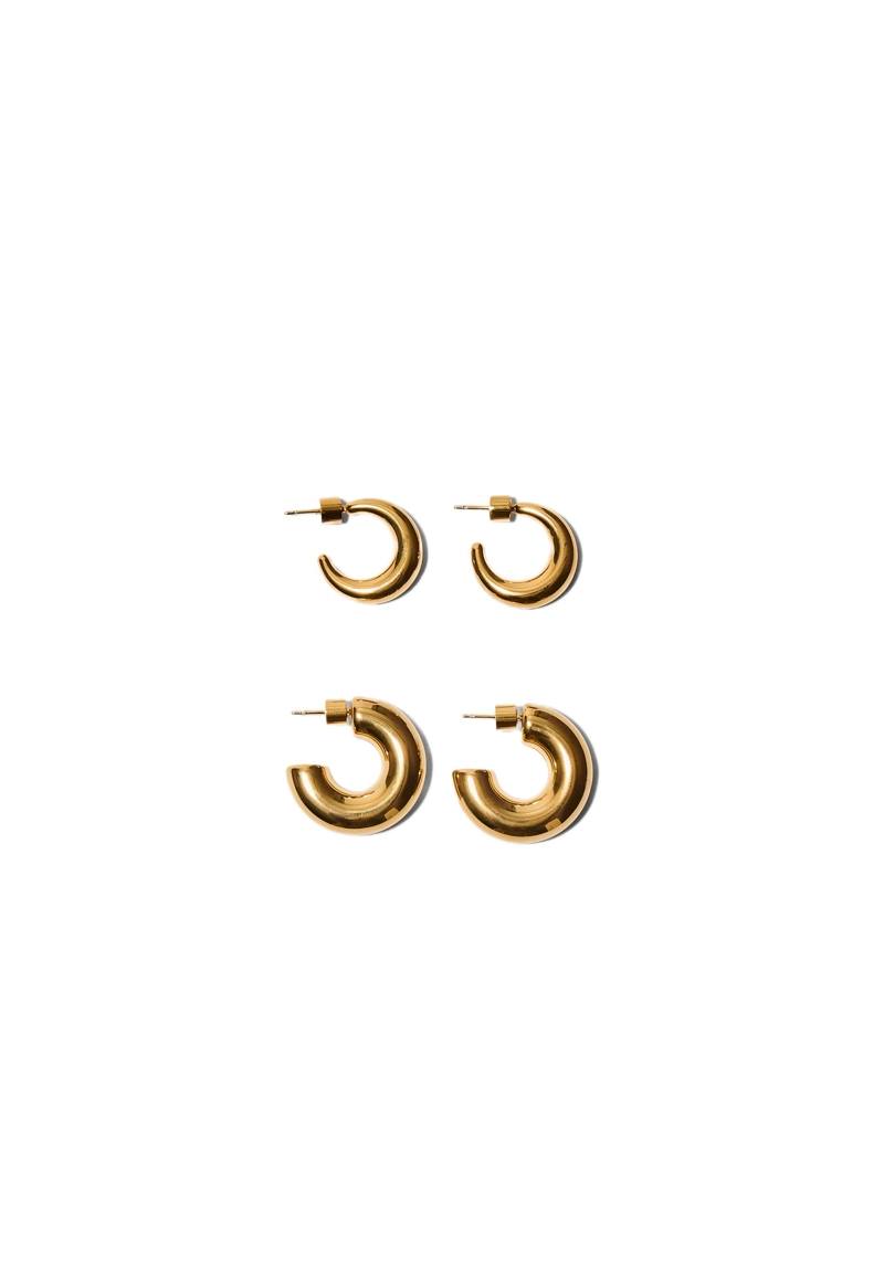 Набор из 2 водонепроницаемых серег-колец