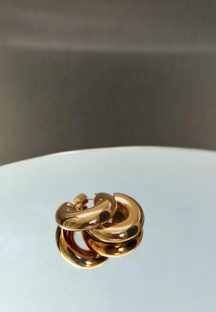 Набор из 2 водонепроницаемых серег-колец- Заказать в России