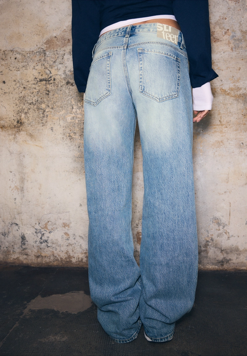 Джинсы-стрейт с низкой посадкой