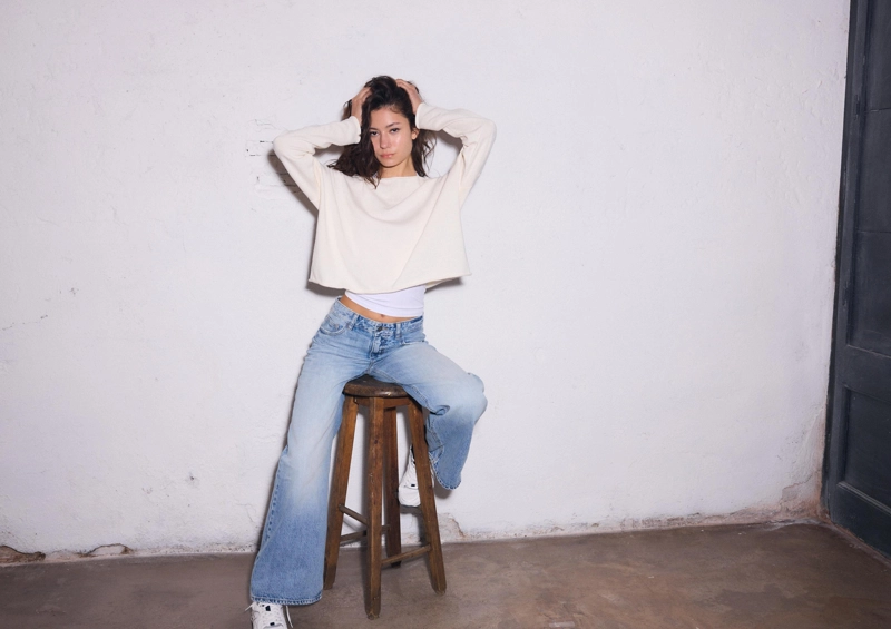 Джинсы-стрейт с низкой посадкой