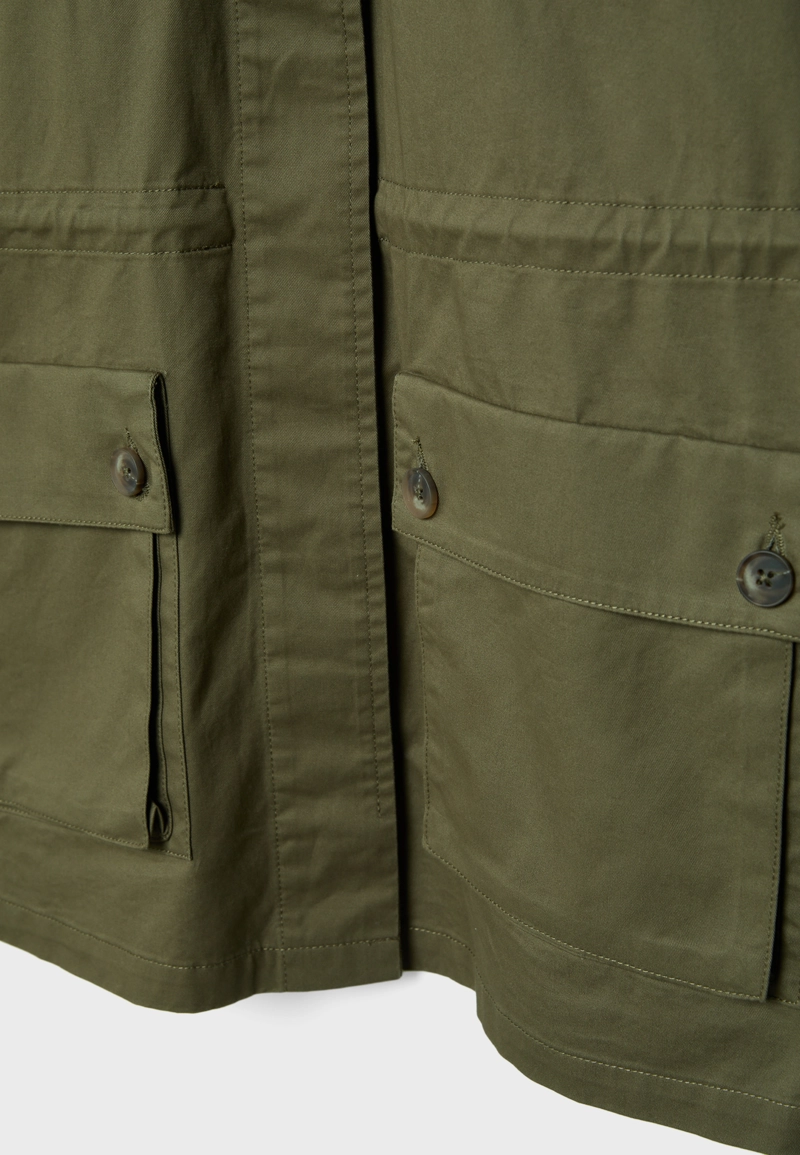 Хлопковая парка с карманами