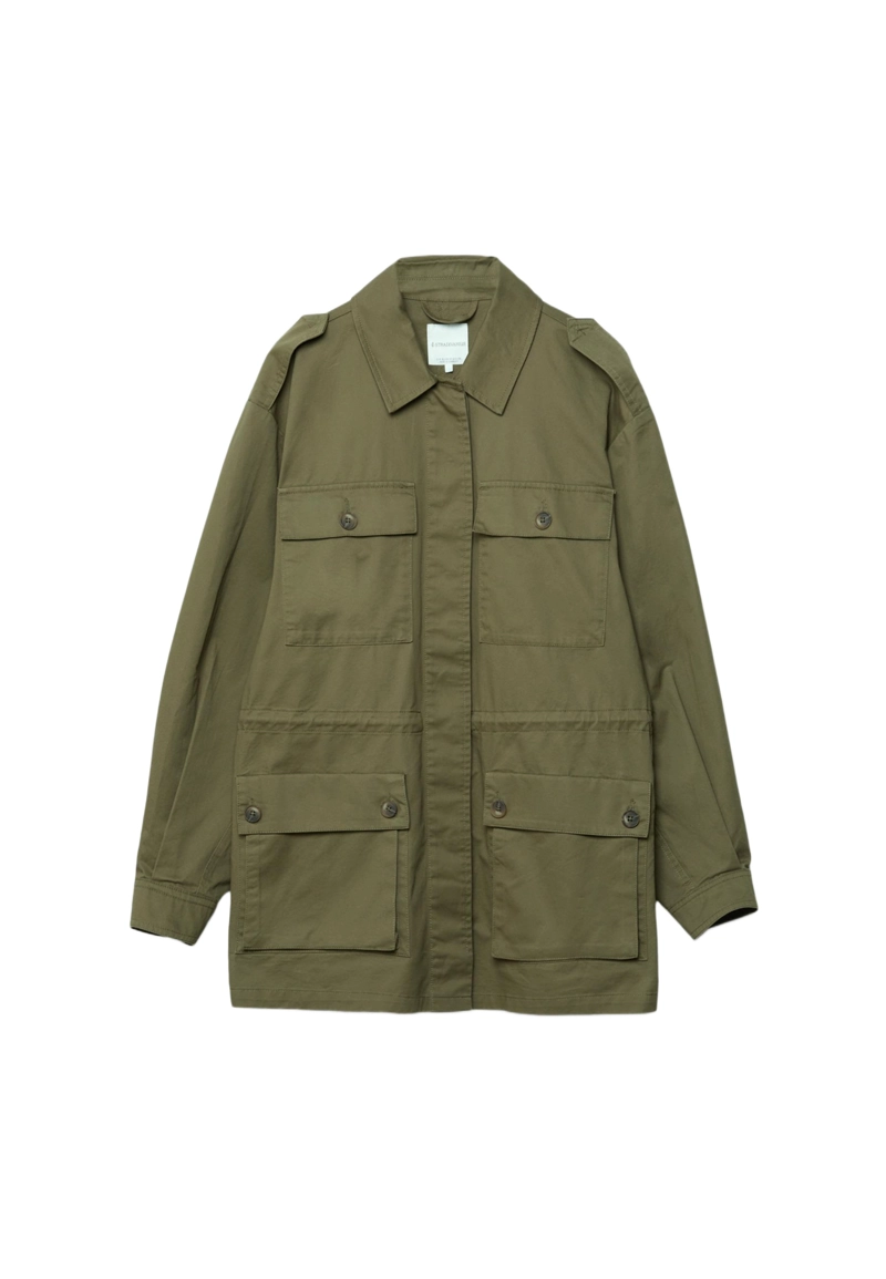 Хлопковая парка с карманами