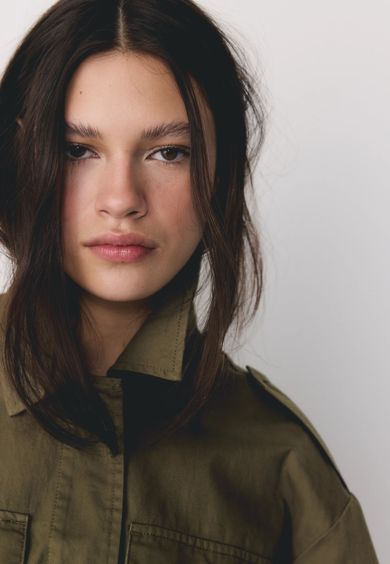 Хлопковая парка с карманами