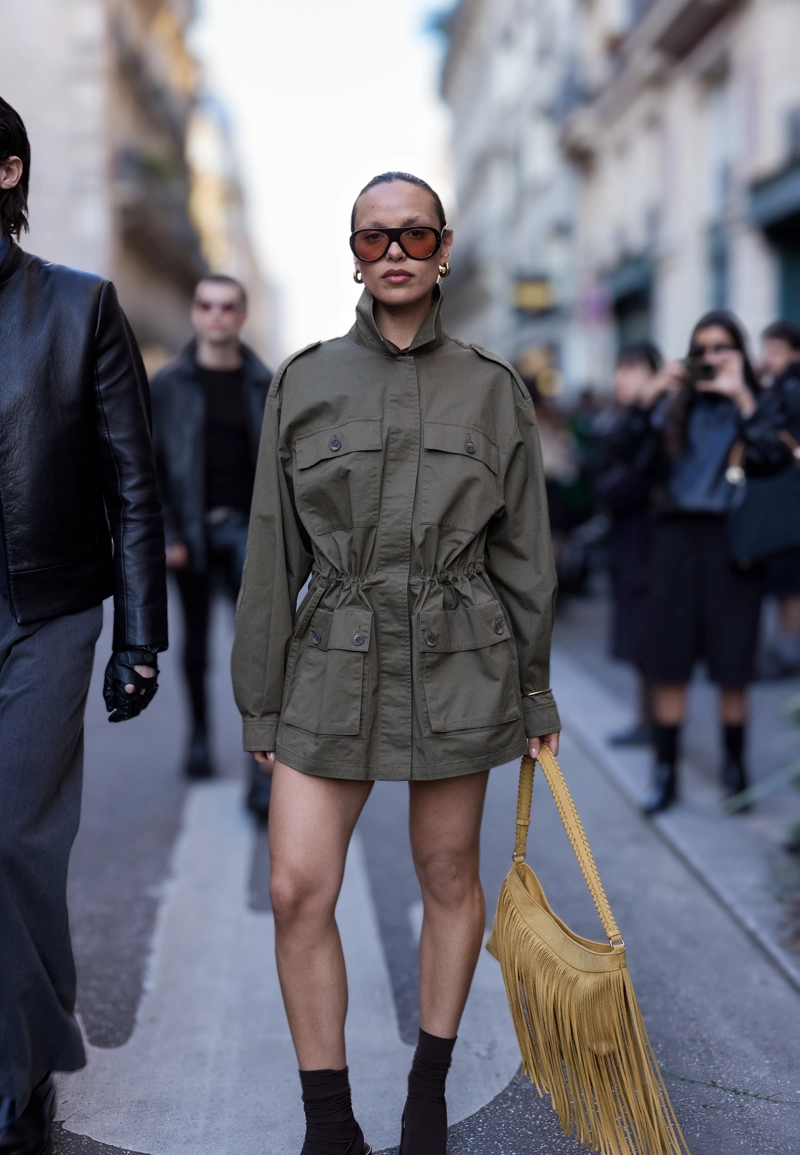 Хлопковая парка с карманами