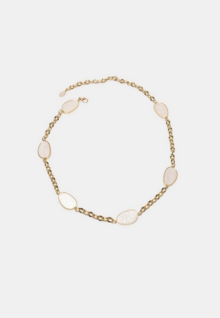 Металлический пояс с цветными камнями и цепочкой- Заказать в России