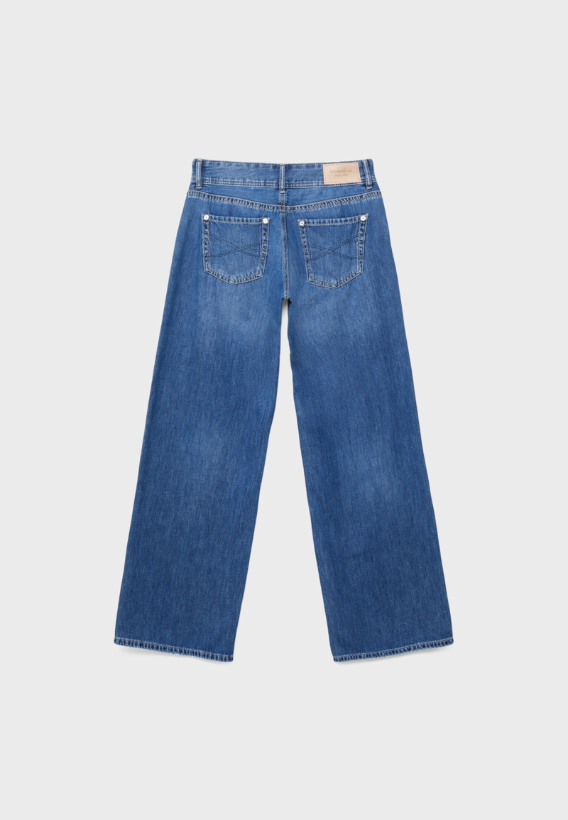 Джинсы с низкой посадкой на двух пуговицах