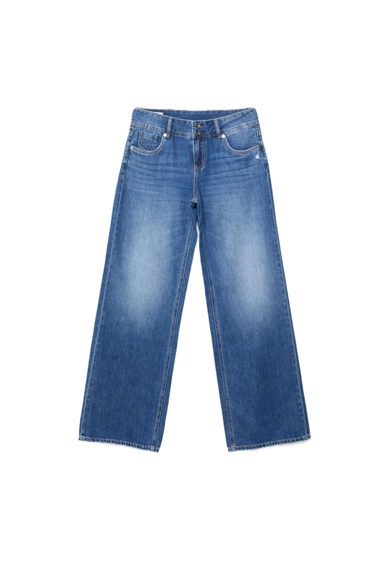 Джинсы с низкой посадкой на двух пуговицах