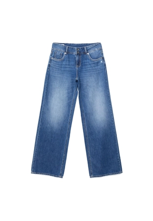 Джинсы с низкой посадкой на двух пуговицах- Заказать в России