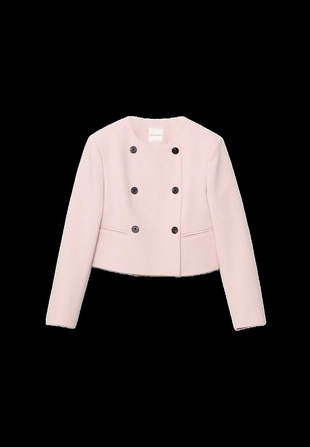 Укороченный пиджак с круглым вырезом- Заказать в России