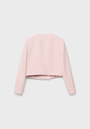 Укороченный пиджак с круглым вырезом- Заказать в России