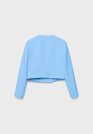 Укороченный пиджак с круглым вырезом- Заказать в России