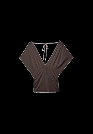 Футболка с V-образным вырезом- Заказать в России