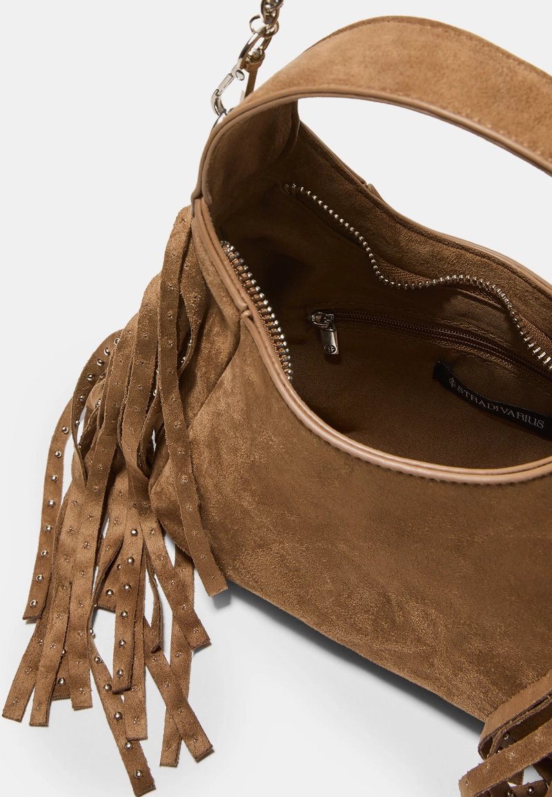 Сумка на плечо с боковой бахромой